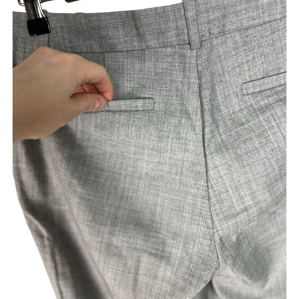 J. Crew Gray Wool Cafe Capri Ankle Dress Pants Style 49398 Size 2 Woman’s - Picture 7 of 7
